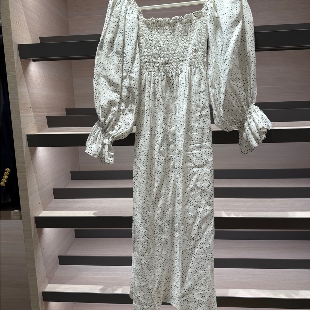 Elegant White Smocked Dress